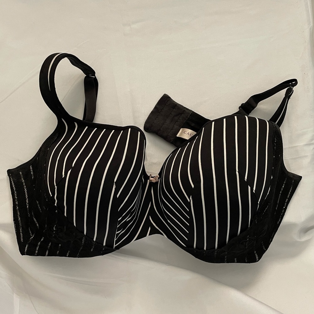 Black w/ White Strip Bra